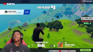 Hacker DDOS IShowSpeeds Server and Denies him 1st Win of OG Fortnite [upl. by Lahsram]