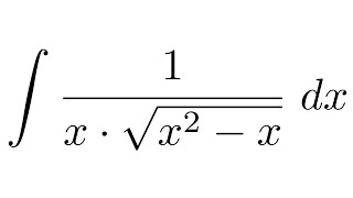 Integral of 1xsqrtx2x substitution [upl. by Siravrat]