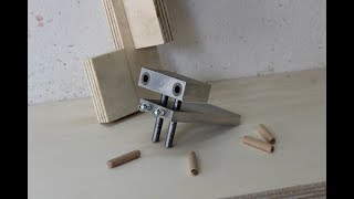 dima per spinatura legno fai da te homemade doweling jig [upl. by Auqinehs]