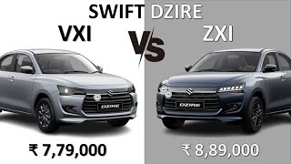 Swift Dzire VXI Vs ZXI 2024 [upl. by Jecoa69]