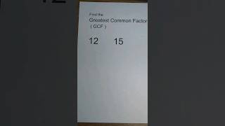 How to find the GCF Greatest Common Factor [upl. by Aerdno]