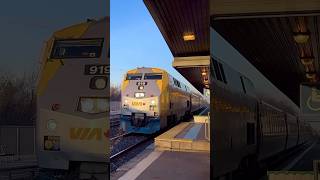 VIA Rail passenger train at Burlington ON Canada 🇨🇦 [upl. by Scrogan]