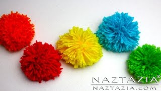 HOW to MAKE a POM POM  DIY Tutorial for Yarn Pom Poms [upl. by Keeley]