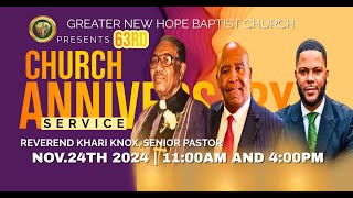 SUNDAY SERVICE  GREATER NEW HOPE BAPTIST CHURCH  PASTOR KHARI KNOX [upl. by Anse]