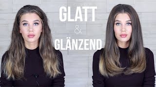 HAARE GLATT UND GLÄNZEND FÖNEN meine TIPPS amp TRICKS  HAARROUTINE [upl. by Westbrooke477]