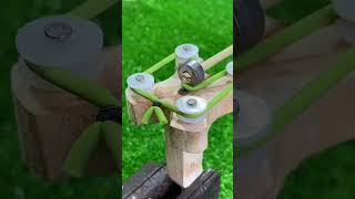 Handcraft a hand wooden crossbow  Craft Idea  DIY [upl. by Llyrpa]