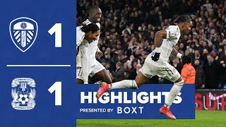 Highlights  Leeds United 11 Coventry City  Summerville scores at Elland Road [upl. by Crabb]