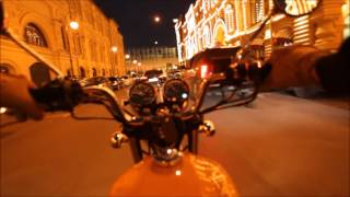 Honda CB 400 SS Площадка и ночная Москва [upl. by Brunn]