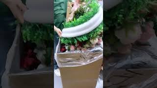 Bean Paste Color With Greenery Floral Arrangement Decor Wedding Backdrop flowers decoration diy [upl. by Akelam]