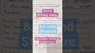 IELTS Essay Structure for 80 band score  Advantages overweigh Disadvantages writing exam [upl. by Fi584]