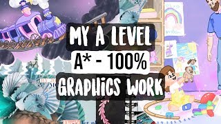 A Level Graphics Book Flip Through A  100 [upl. by Osicran]