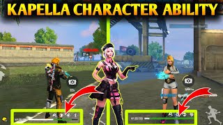 KAPELLA CHARACTER ABILITY TEST  GARENA FREE FIRE [upl. by Vincenty]