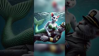 The illfated love between a mermaid andcaptain aicat catshorts catoftiktok [upl. by Lidaa]