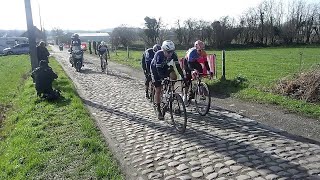 Le Samyn des Dames 2024 Passages rue de Belle Vue secteur pavé à Elouges [upl. by Euqenimod]