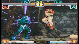 Street Fighter III 3rd Strike Fightcade Match 15 Carls493 Vs koolkat [upl. by Sokim77]