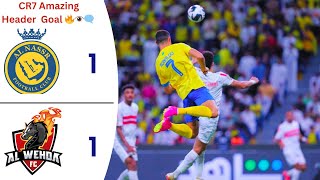 Cristiano Ronaldo Amazing goal 🔥  Al Nassr vs Al Wehda 11  Extended Highlight and goal 2024 HD [upl. by Franni626]