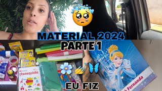 MATERIAL ESCOLAR 2024  PRÉ ESCOLA  FIZ UM CADERNO PERSONALIZADO  PARTE 1💙 [upl. by Kciderf]