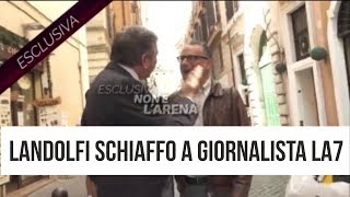 LANDOFI SCHIAFFO A GIORNALISTA LA7  VIDEO [upl. by Nnylram570]