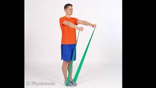 Shoulder Flexion with Exercise Band [upl. by Atnwahsal]