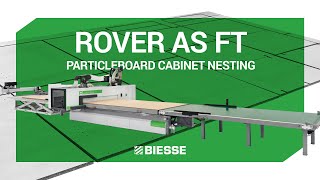 Biesse Rover AS FT  Particleboard Cabinet Nesting [upl. by Leirza]