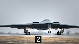 B2 Stealth Bomber Landing Whiteman Air Force Base [upl. by Rosner757]