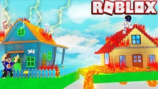 HORRIFIC HOUSING With A HORRIFIC NEIGHBOR  ROBLOX [upl. by Ynaffik121]