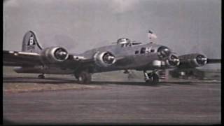 B17 WITH THE NEW CHIN TURRET TAXYING TO THE 326th HARD STAND 92ND BOMB GROUP [upl. by Grantley768]