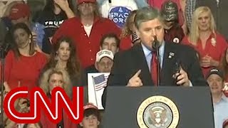 Sean Hannity appears on stage at Trumps rally [upl. by Leiba]