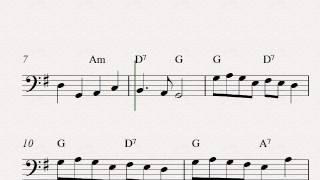 Country Gardens  Free easy cello sheet music [upl. by Atilek]