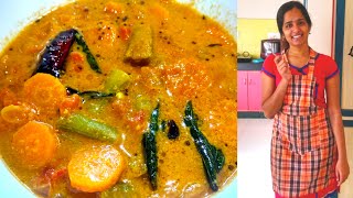 கேரட் பீன்ஸ் குழம்பு  Carrot beans curry [upl. by Korie985]