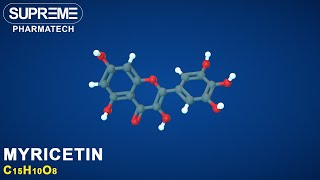 Myricetin  C15H10O8  3D molecule [upl. by Harlamert]