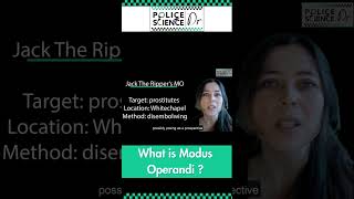 What is Modus Operandi policescience modusoperandi modus [upl. by Simeon999]