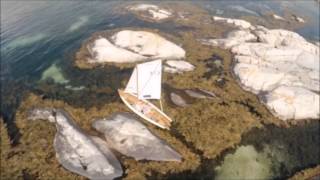 A Kragerøterne dinghy weaving within the rocky inlets of Kragerø Norway [upl. by Conan]