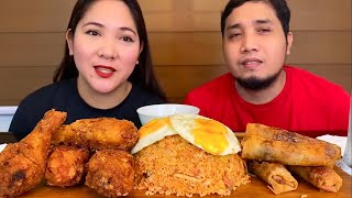 KIMCHI FRIED RICE AND FRIED CHICKEN MUKBANG [upl. by Yetta]