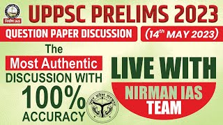 UPPCS Prelims 2023 Question Paper Discussion with 100  accuracy  Nirman IAS [upl. by Maxey66]