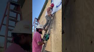 Siding tinyhome woodworking viralvideo [upl. by Hamil]