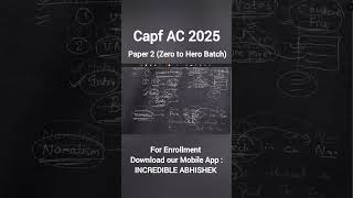 Capf AC Paper 2 Program  Most Unique Program capf2025 capfac2025 capfpaper2 [upl. by Macdermot795]