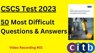 CSCS Test 2023  CSCS Card UK  CSCS Test Preparation  CITB health and safety Test 2023  CSCS 2023 [upl. by Lama]