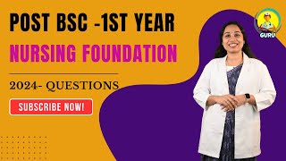 1st Year Post BSc Question Paper  Nursing Foundation question paper 2024Nursing Question Paper [upl. by Audley]