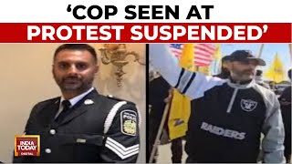 Canadas Police Officer Suspended For Participating At Khalistan Protest  India Today [upl. by Kaz]