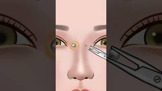 ASMR treatment for infected nose piercingasmr animation trending shorts satisfying viral [upl. by Zweig]