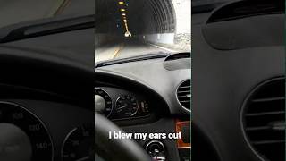 Mercedes CLK500 Tunnel Run LOUD EXHAUST [upl. by Nrehtak37]