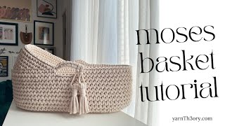 DIY Moses Basket  crochet tutorial [upl. by Oehsen19]