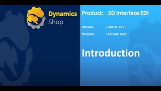 SD Interface EDI App For D365 Business Central [upl. by Muncey]