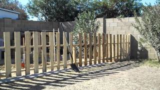 How to Build a Garden Fence using Reclaimed Pallets [upl. by Ecile]