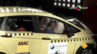 Honda Fit no crash test do Latin NCAP [upl. by Aisetra699]