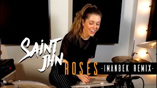 SAINt JHN  Roses Imanbek Remix  DRUM COVER Domino Santantonio [upl. by Roscoe]