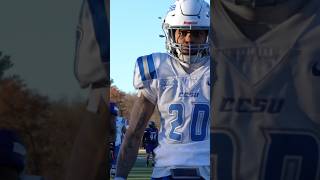 CCSU QB Brady Olson delivers the goahead Touchdown in the CCSU win over Stonehill NPCollegeGameDay [upl. by Akemit]