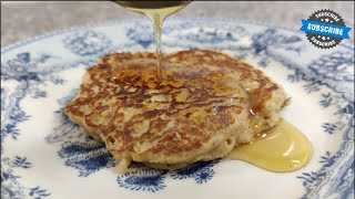 Healthy Apple Cinnamon Oatmeal Pancakes [upl. by Enomal]