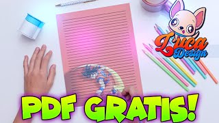 ESQUELAS HOJA DECORADA CARTAS PARA CAMBIAR PDF GRATIS  Kits Imprimible GRATSI [upl. by Neau]